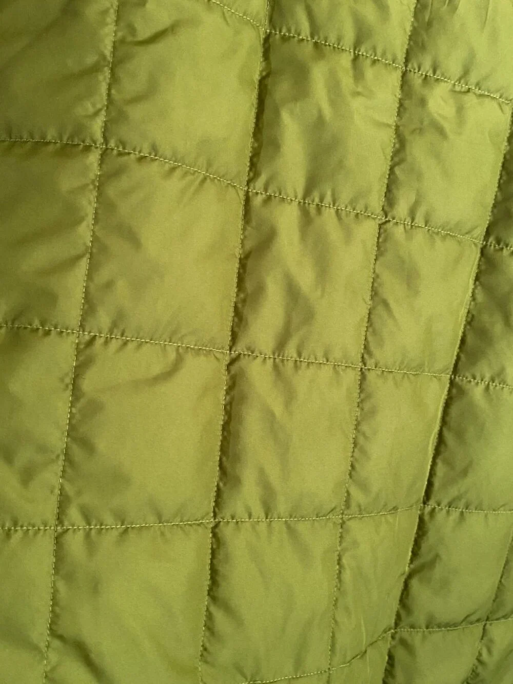 The North Face Men’s Large Olive Green Quilted Insulated Jacket Asymmetrical Zip